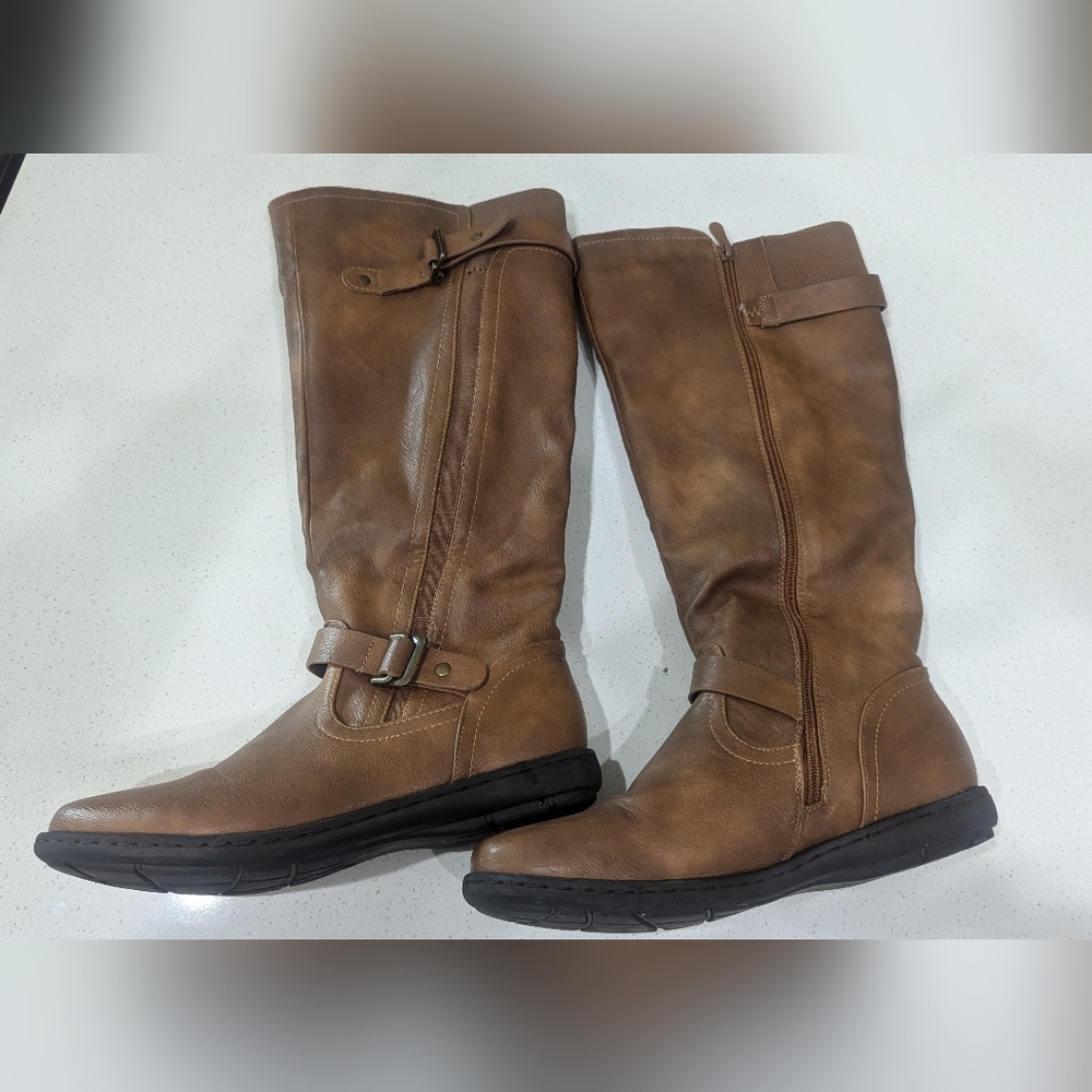 DREAM PAIRS Women's Faux Fur-Lined Knee High Winter Boots